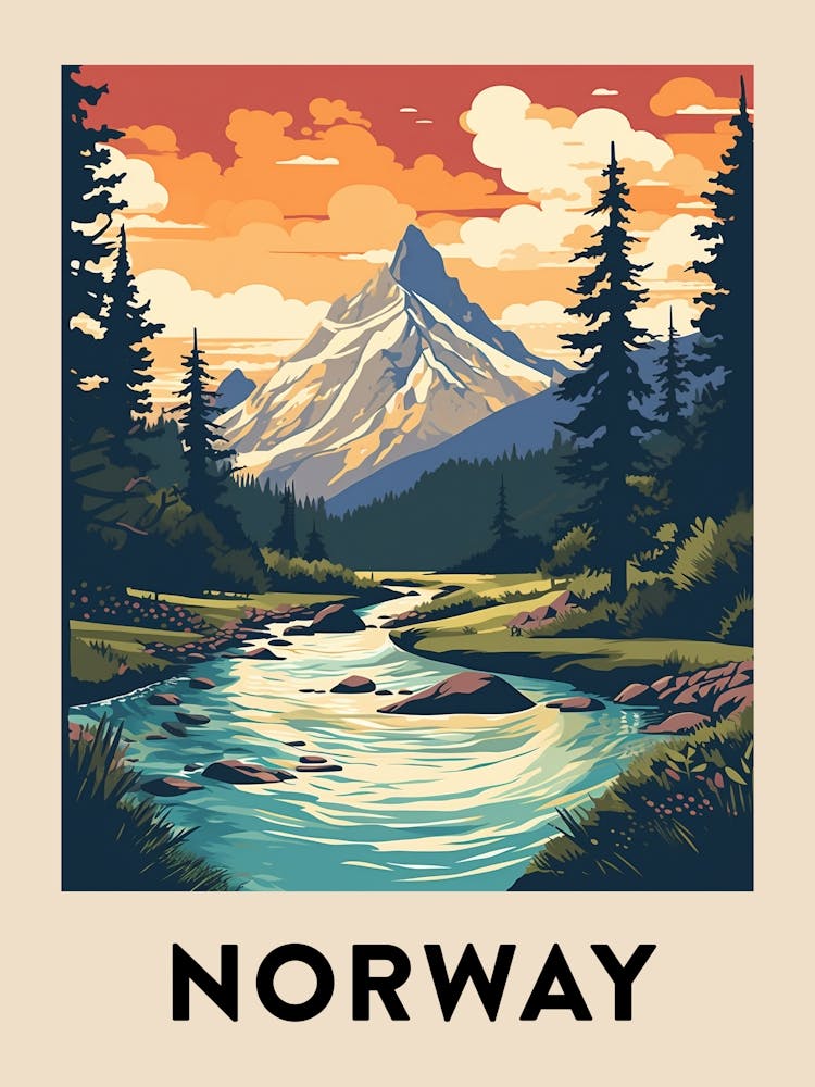 Vintage Travel Poster Norway 11