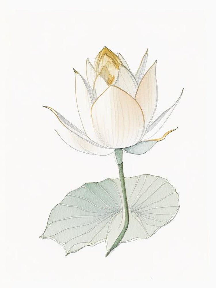 Early Lotus Pencil Illustration 1