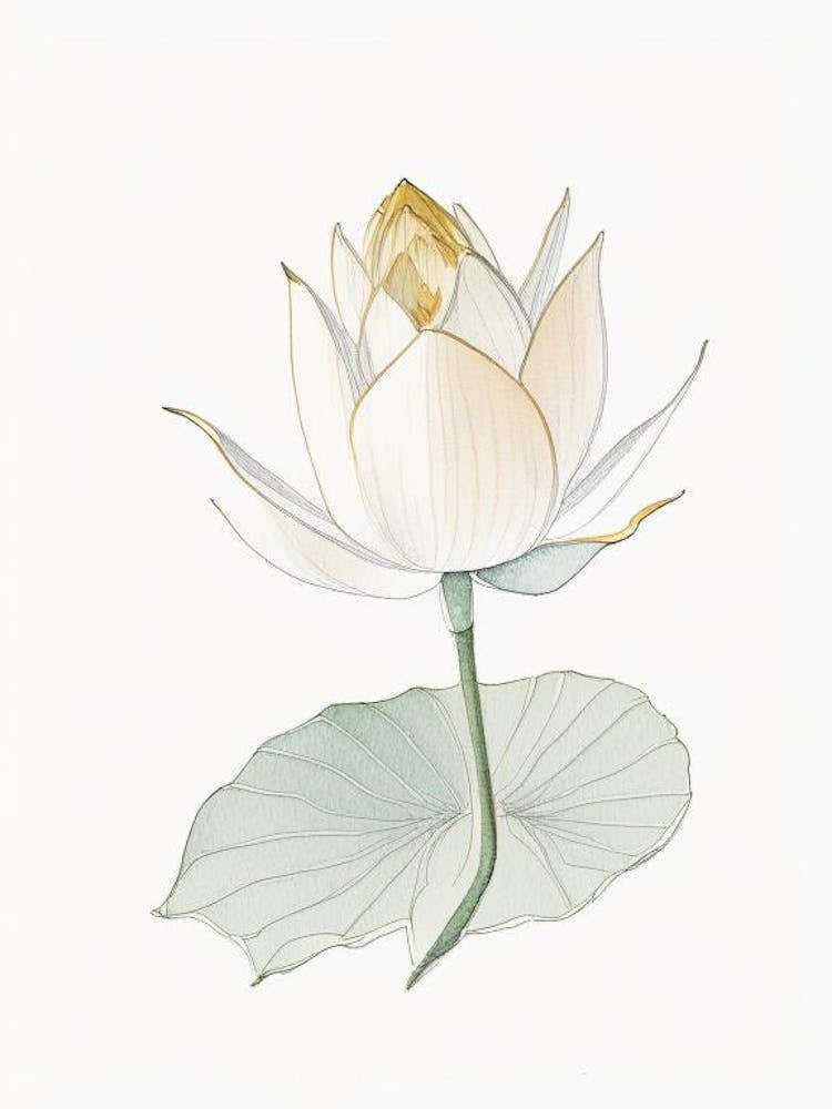 Early Lotus Pencil Illustration 1