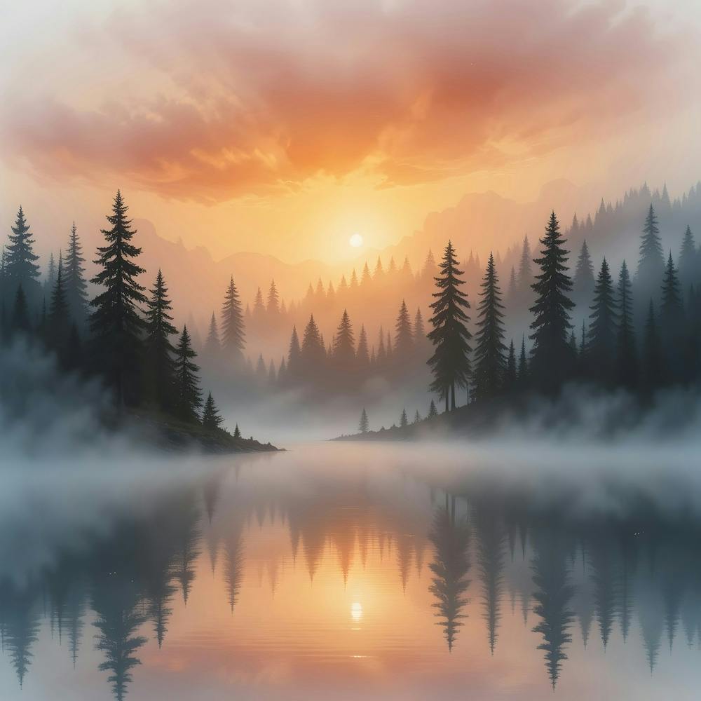 Sonnenaufgang im Wald 3
