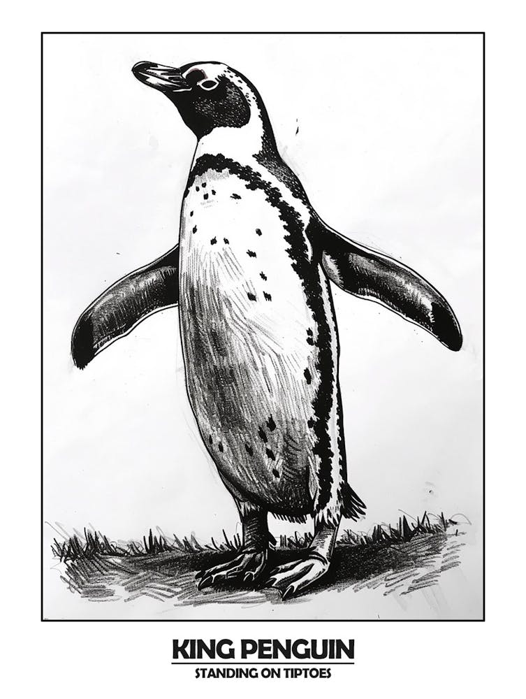 Penguin Standing On Tiptoes Poster 4