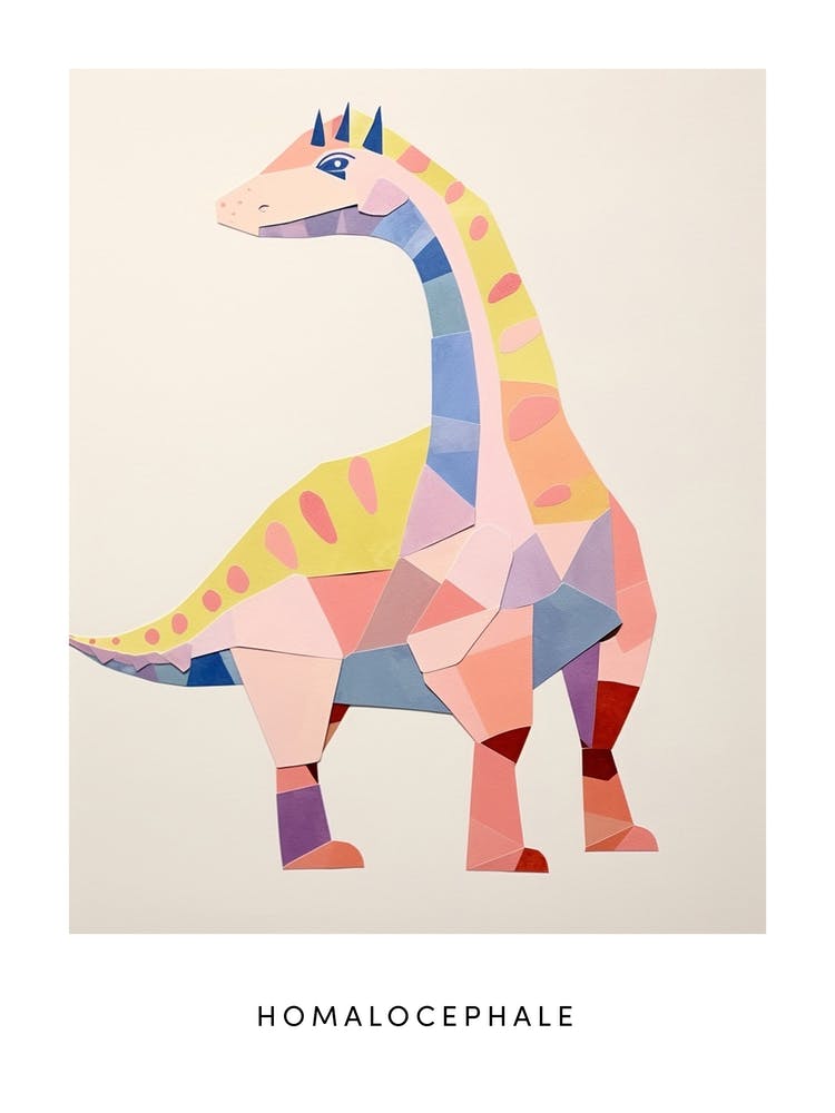 Nursery Dinosaur Art Homalocephale 2 Poster