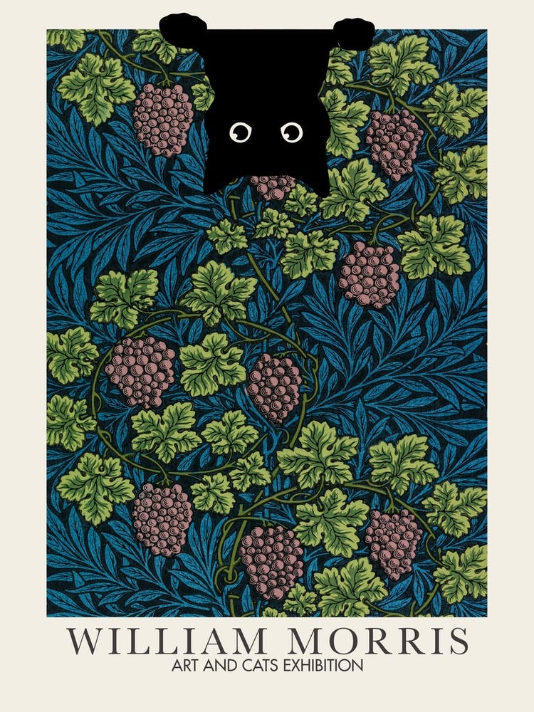 William Morris Peekaboo Cat Vine Flower Botanical