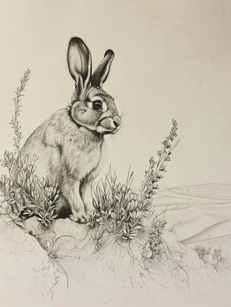 Polish Rabbit Drawing 3