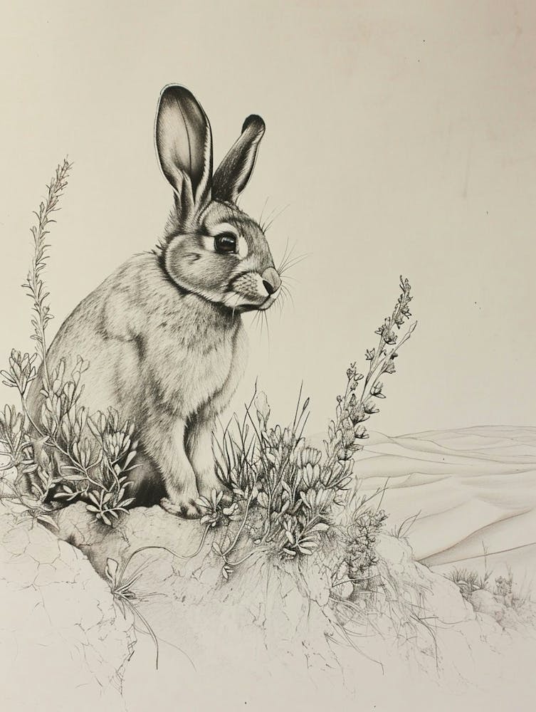 Polish Rabbit Drawing 3 Art Print by Ritual Art Prints – Fy!