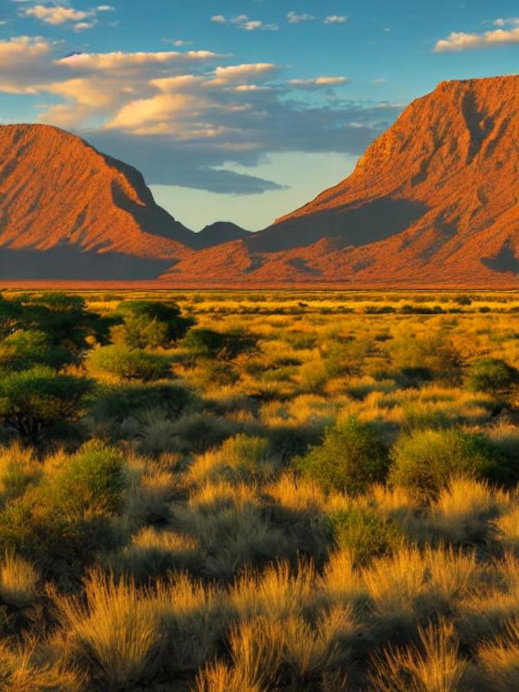 Etosha National Park 2 Namibia Vintage Poster