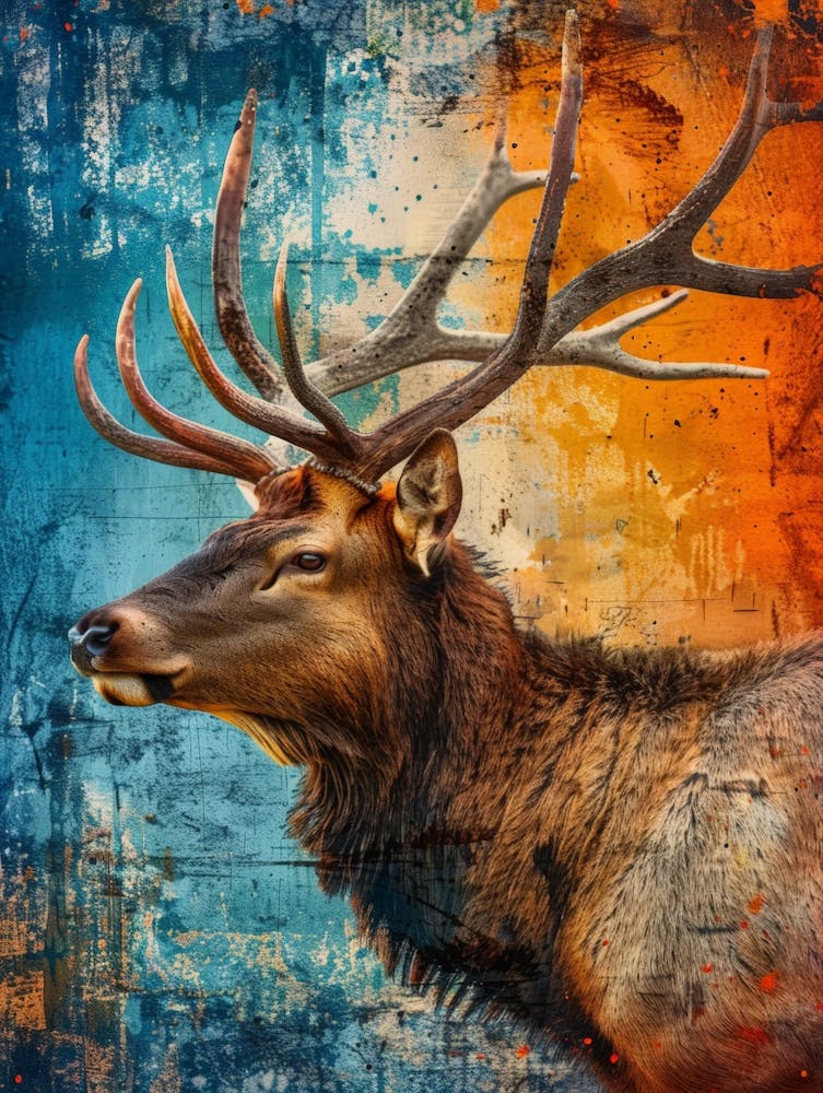 Elk painting 6