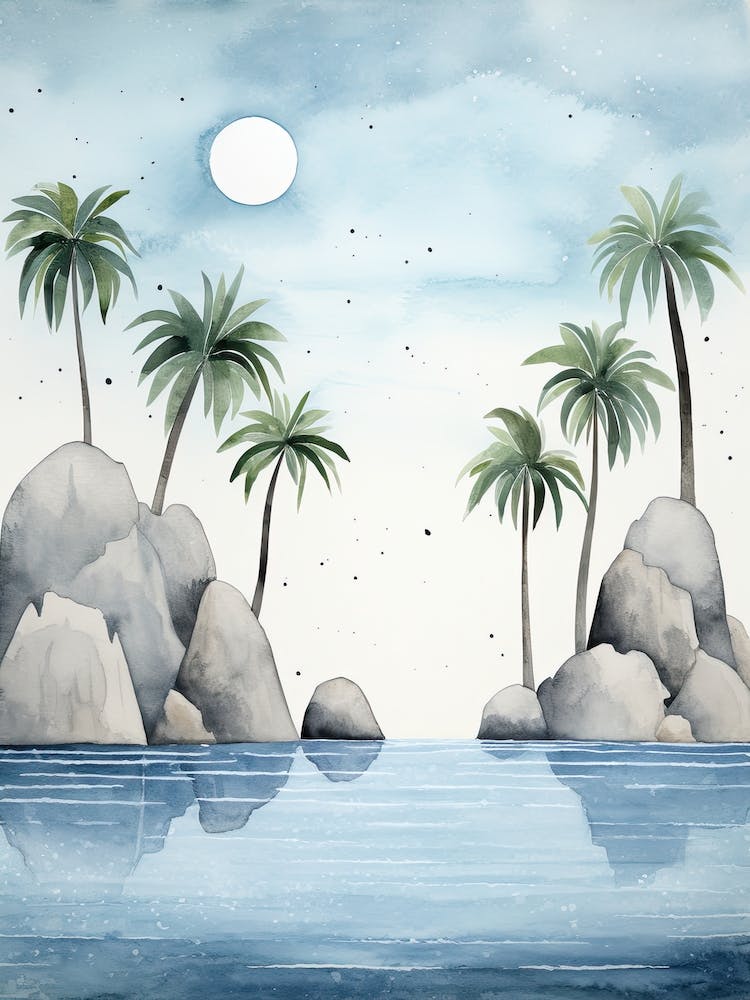 Watercolour Of The Baths   Virgin Gorda British Virgin Islands 0