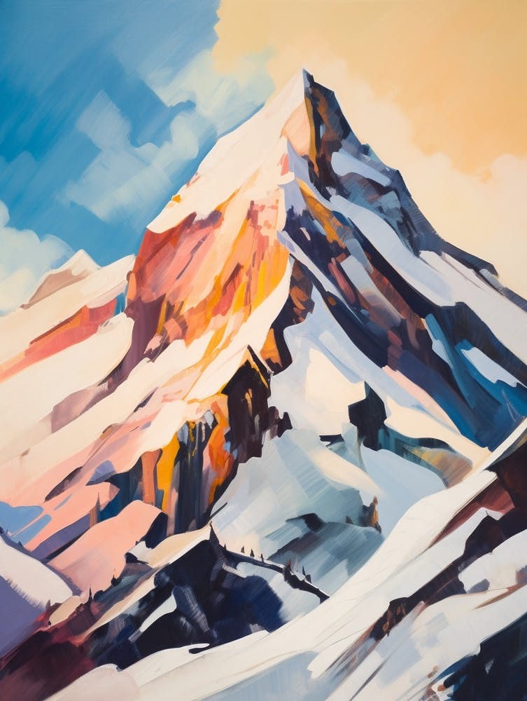 Grossglockner Austria Mountain Painting