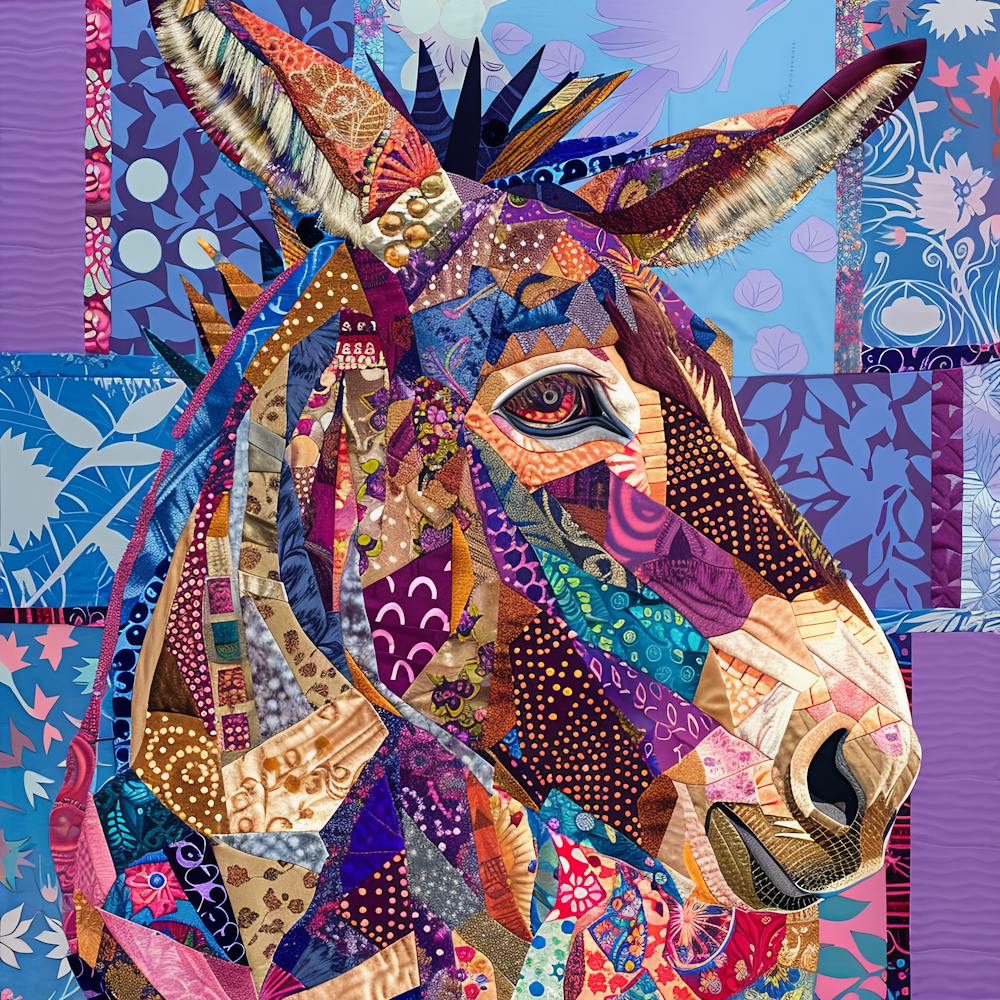 Patchwork Quilted Donkey 2