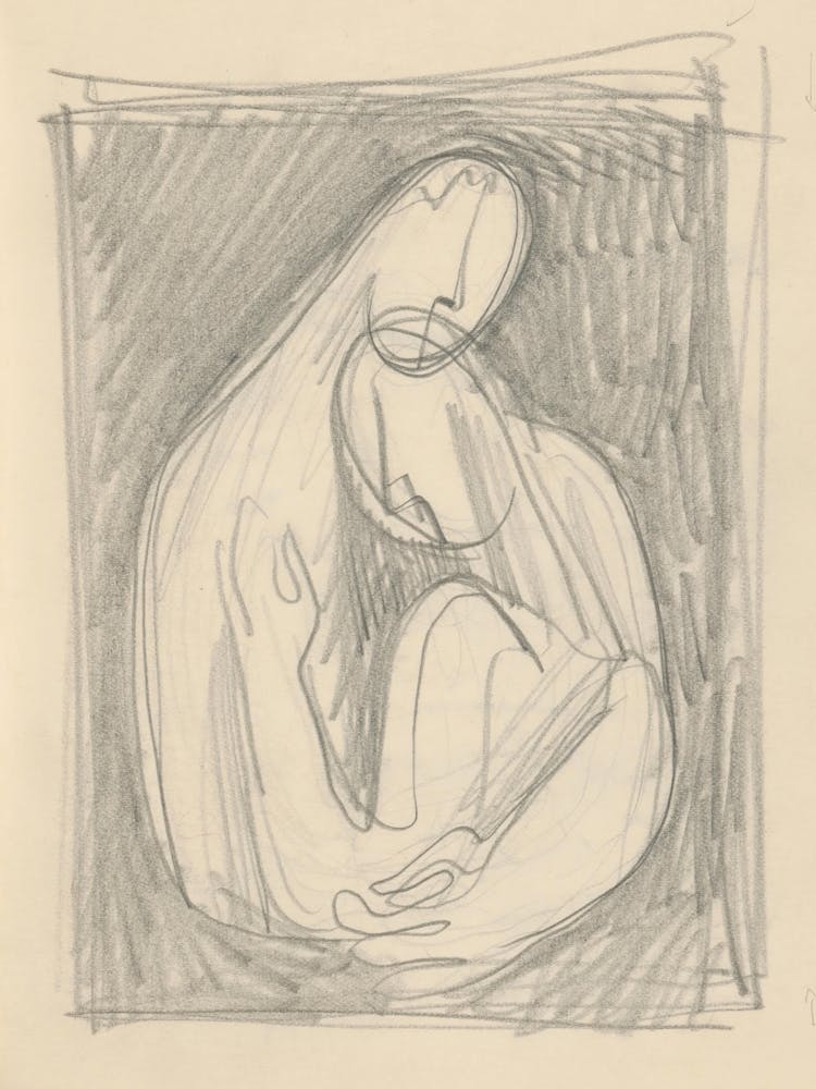 Sketchbook With Various Studio Drawings, Mikuláš Galanda (9)