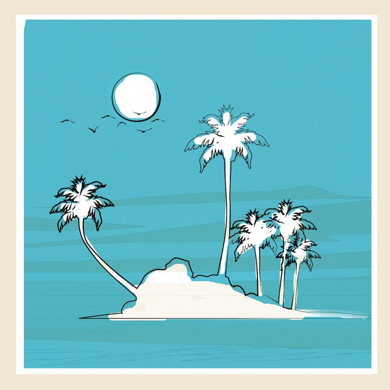 Peaceful Tropic Island Blue