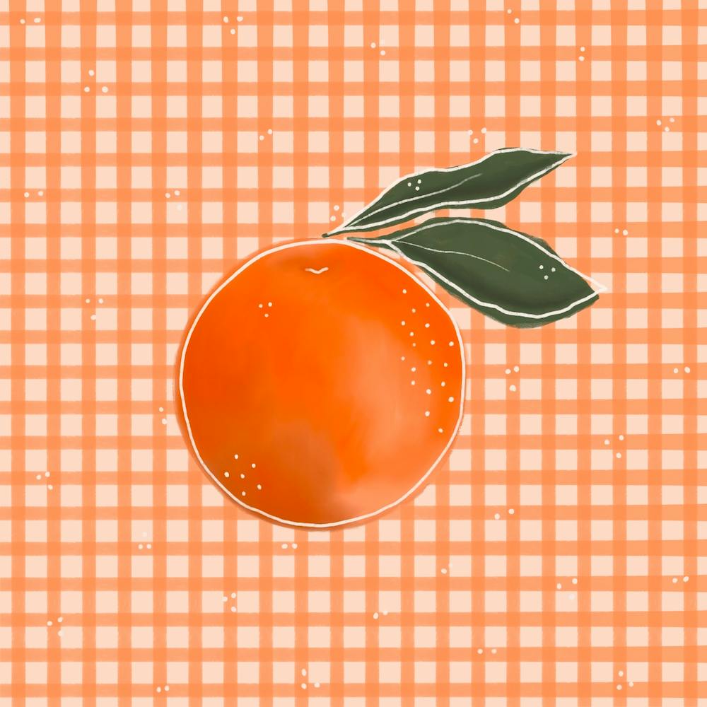 Mandarinen-Gingham