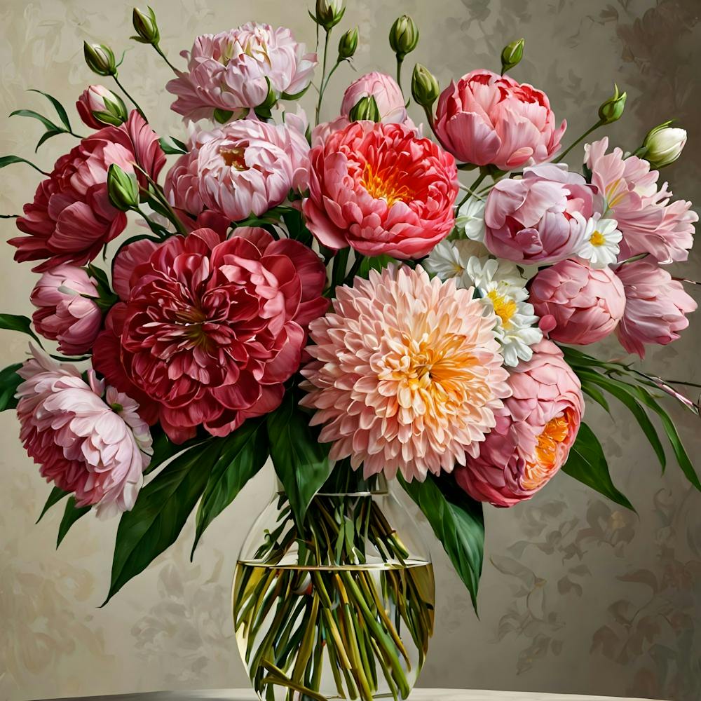Peonies In A Vase