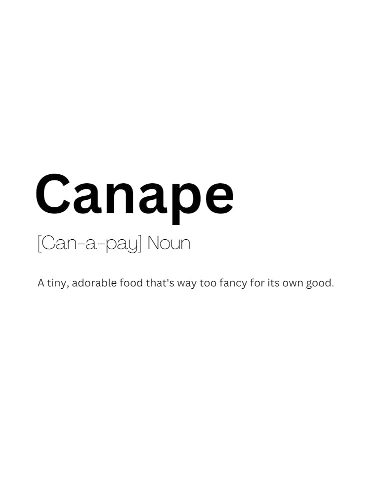 Canape Definition Meaning