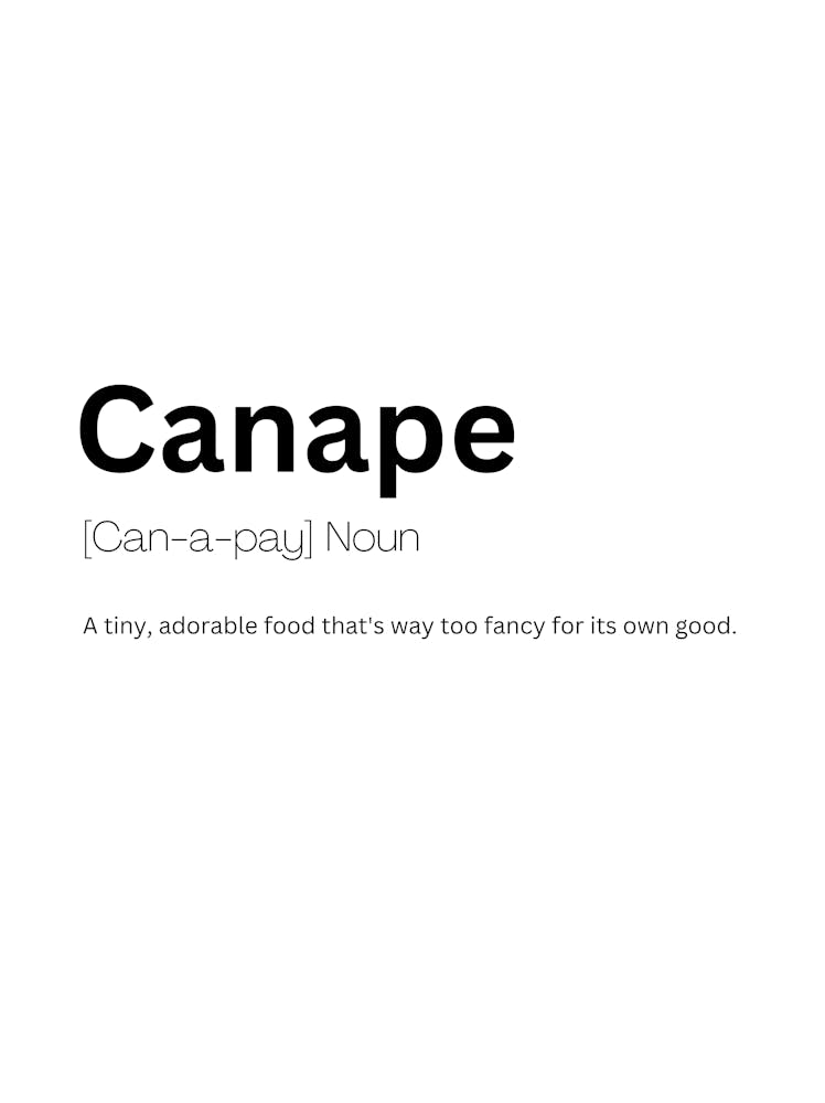 Canape Definition Meaning