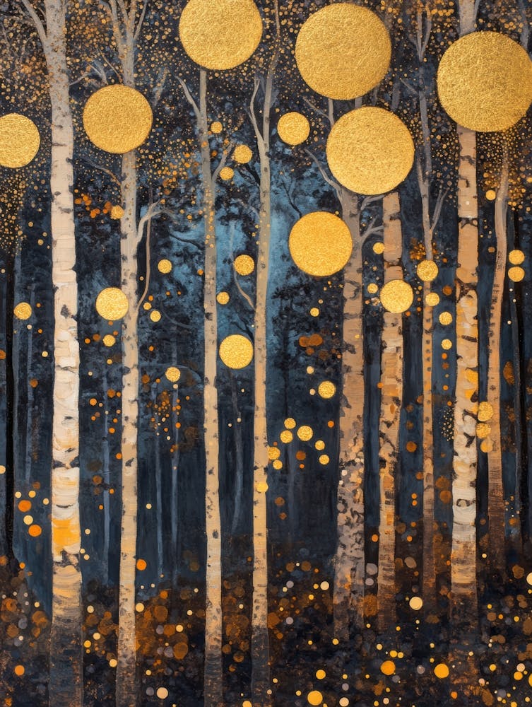 Golden Circles In The Forest