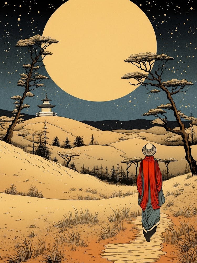 Tottori Sand Dunes, Japan Reisekunst im Vintage-Stil 4