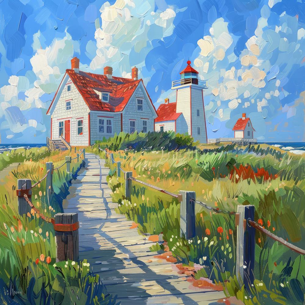 Cape Cod, Massachusetts Series. Style of David Hockney 4