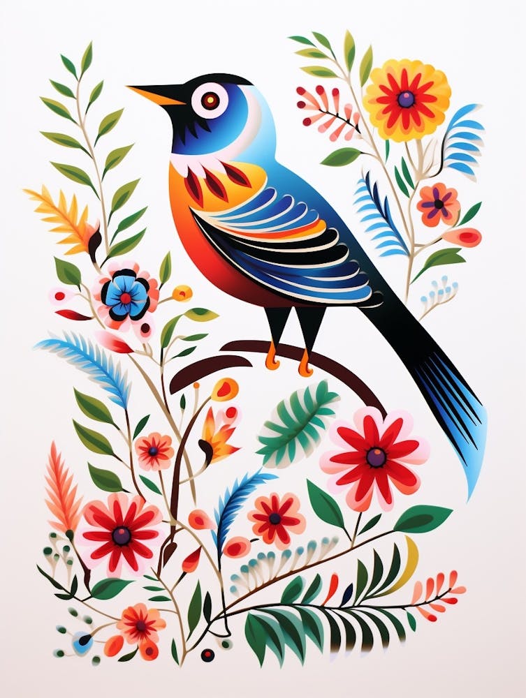 Scandinavian Bird Illustration House Sparrow 3