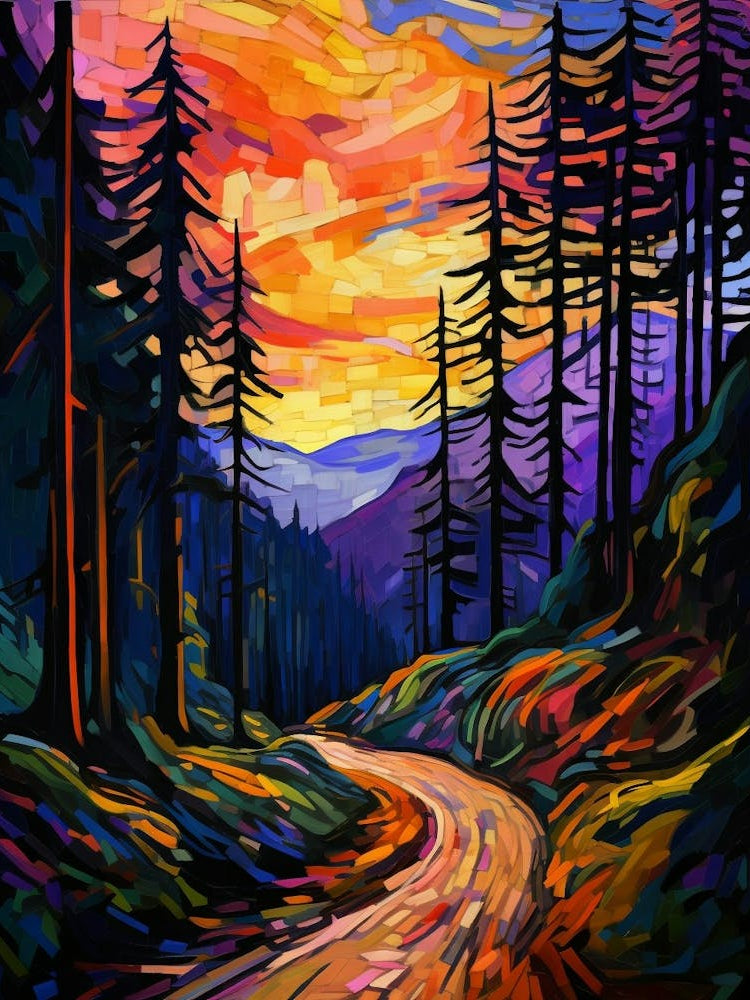 Olympic National Park Retro Pop Art 5