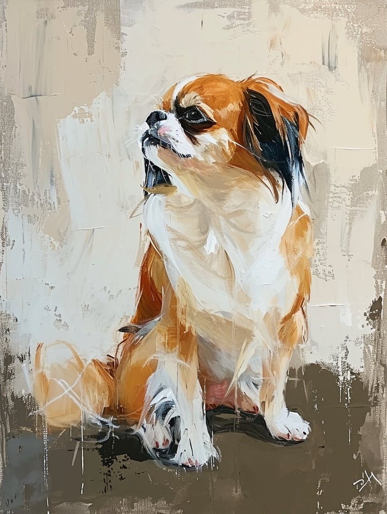 Japanese Chin Acrylic Painting 4