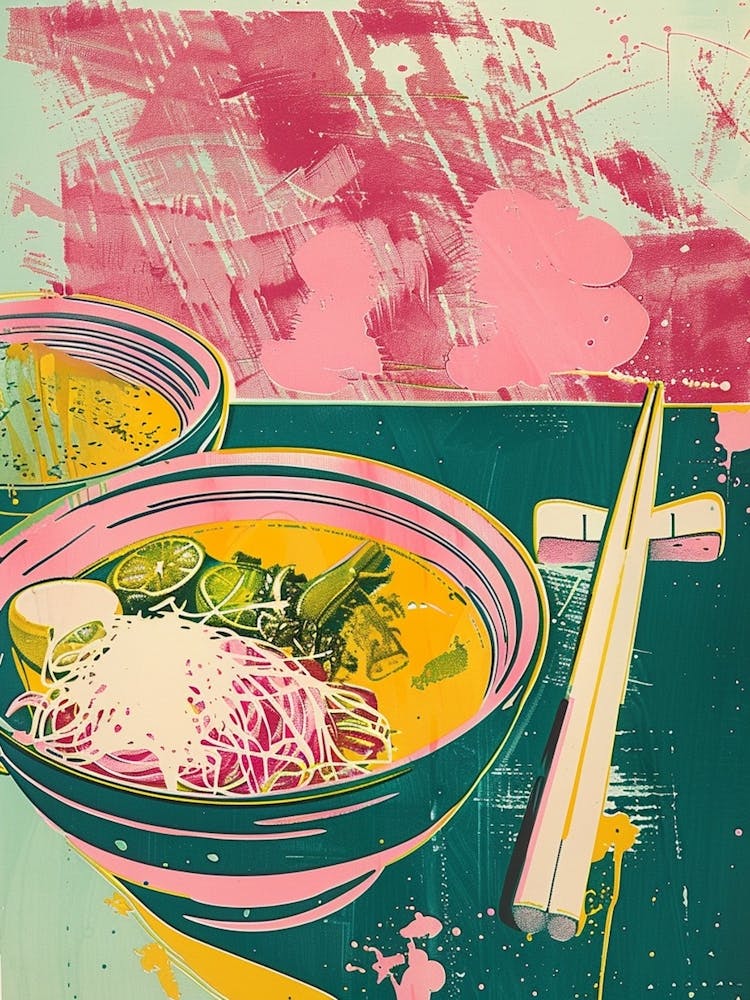 Aliments Japonais Sérigraphie Duoton 1