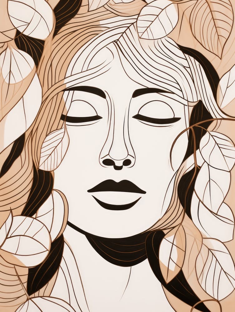 Woman With Leaves 8
