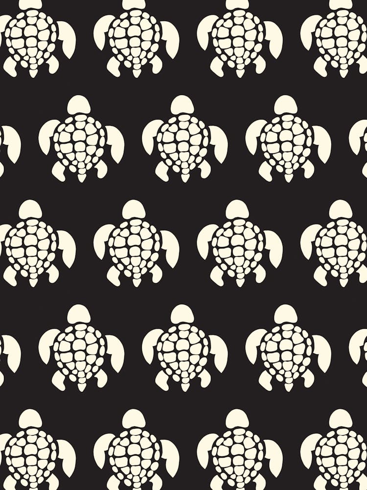Black And White Turtles Pattern