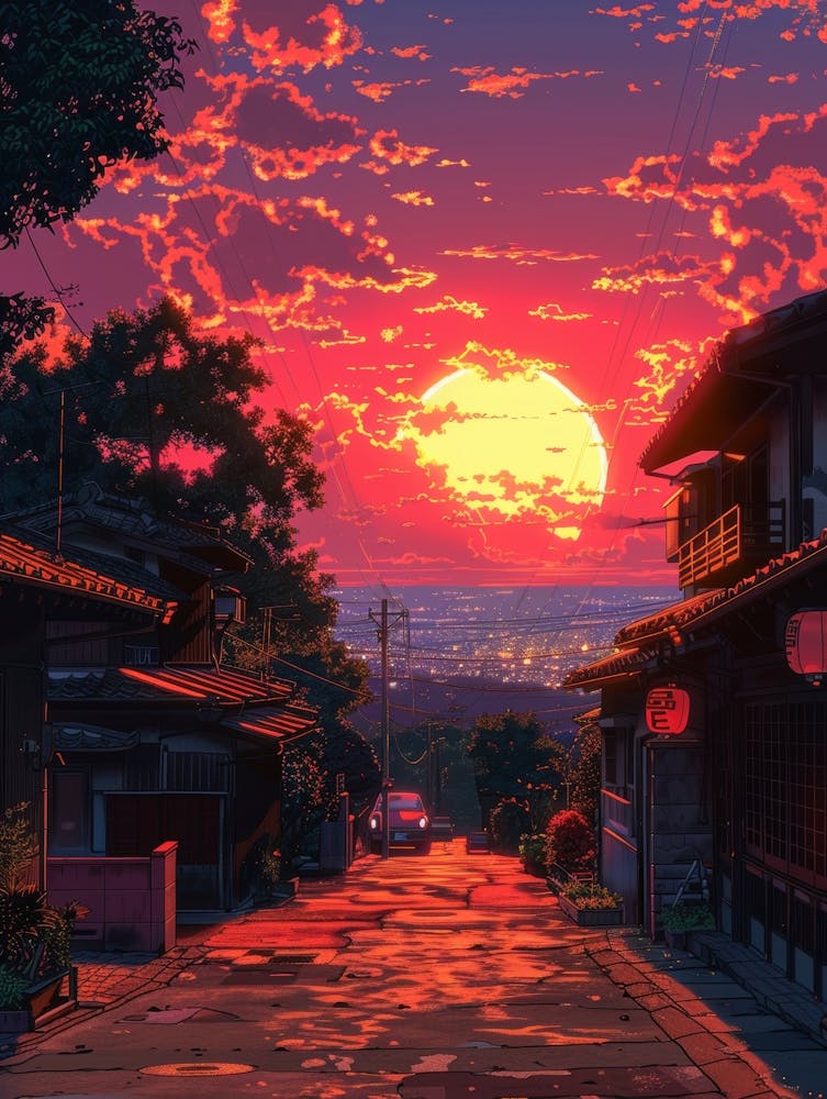 Sunset In Kyoto