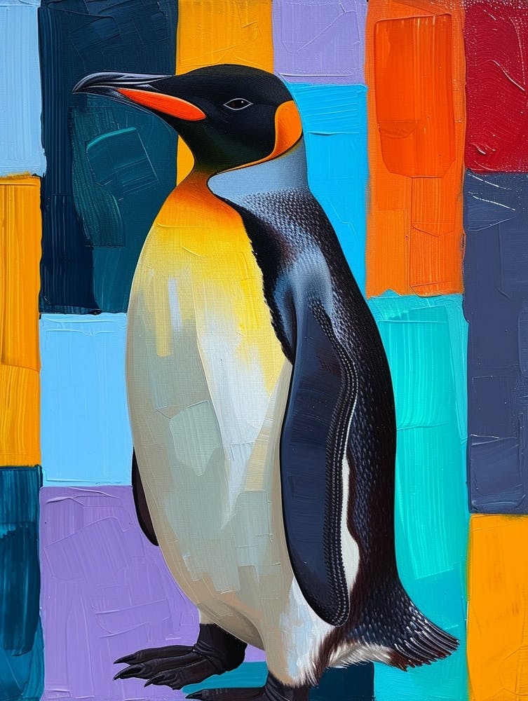 King Penguin Isabela Island Colour Block Painting 5