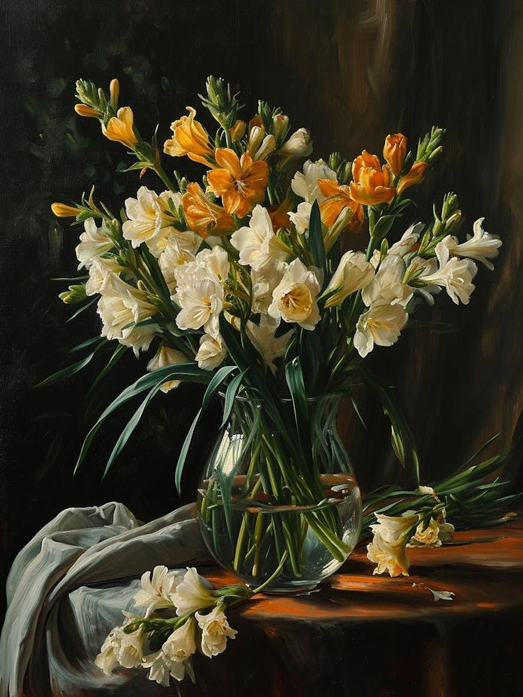 Baroque Floral Still Life Freesia 2