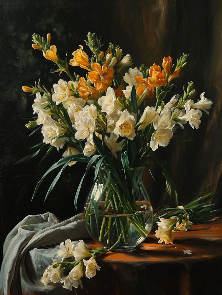 Baroque Floral Still Life Freesia 2