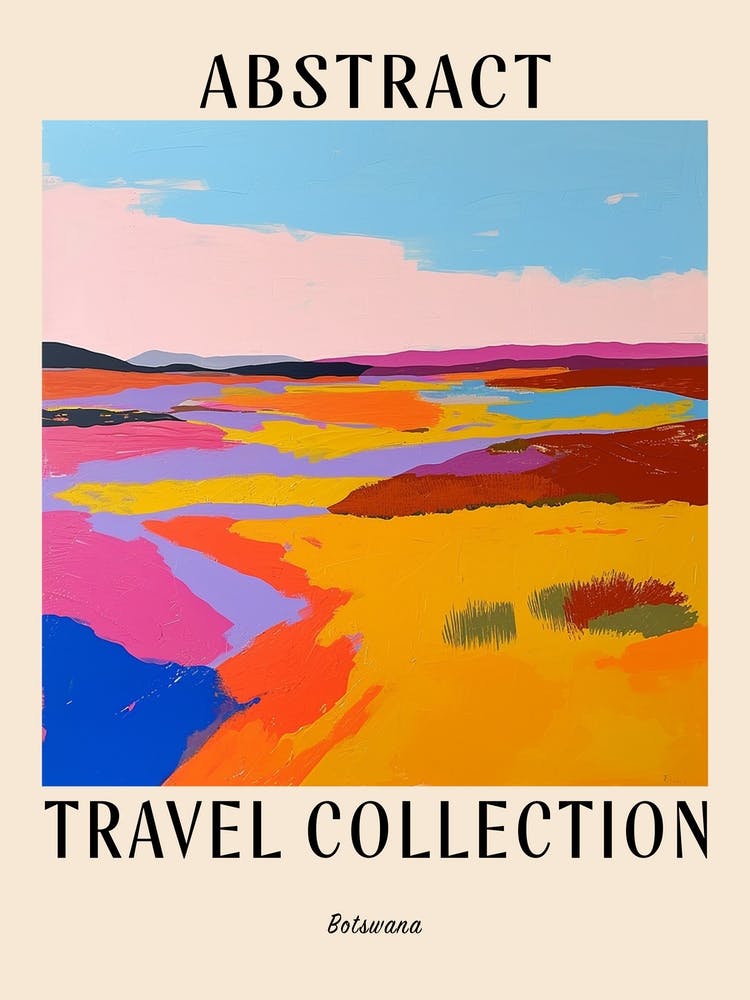 Abstrakte Reisekollektion Poster Botswana 2