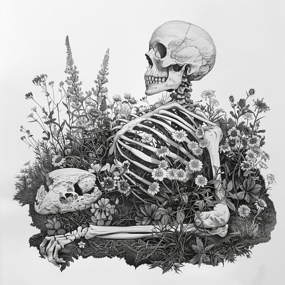 Skeleton In The Grass 1