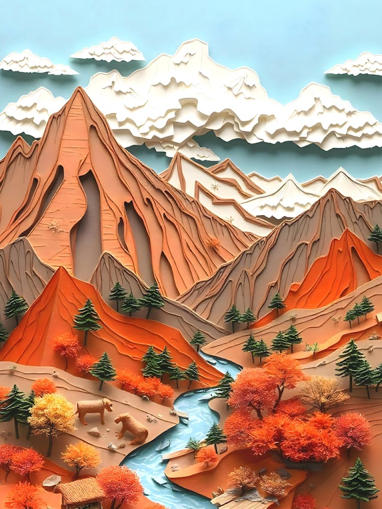 Assemblage 03 Orange Mountains
