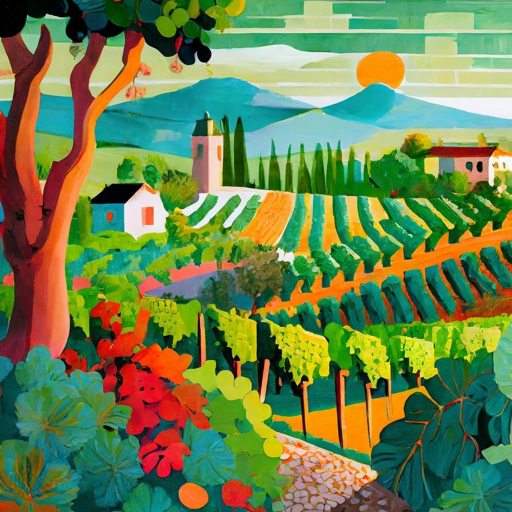 Glühwürmchen Schöne Moderne Üppige Spanische Weinberglandschaft 83445
