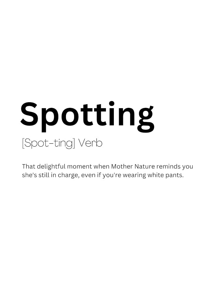Spotting Definition Meaning