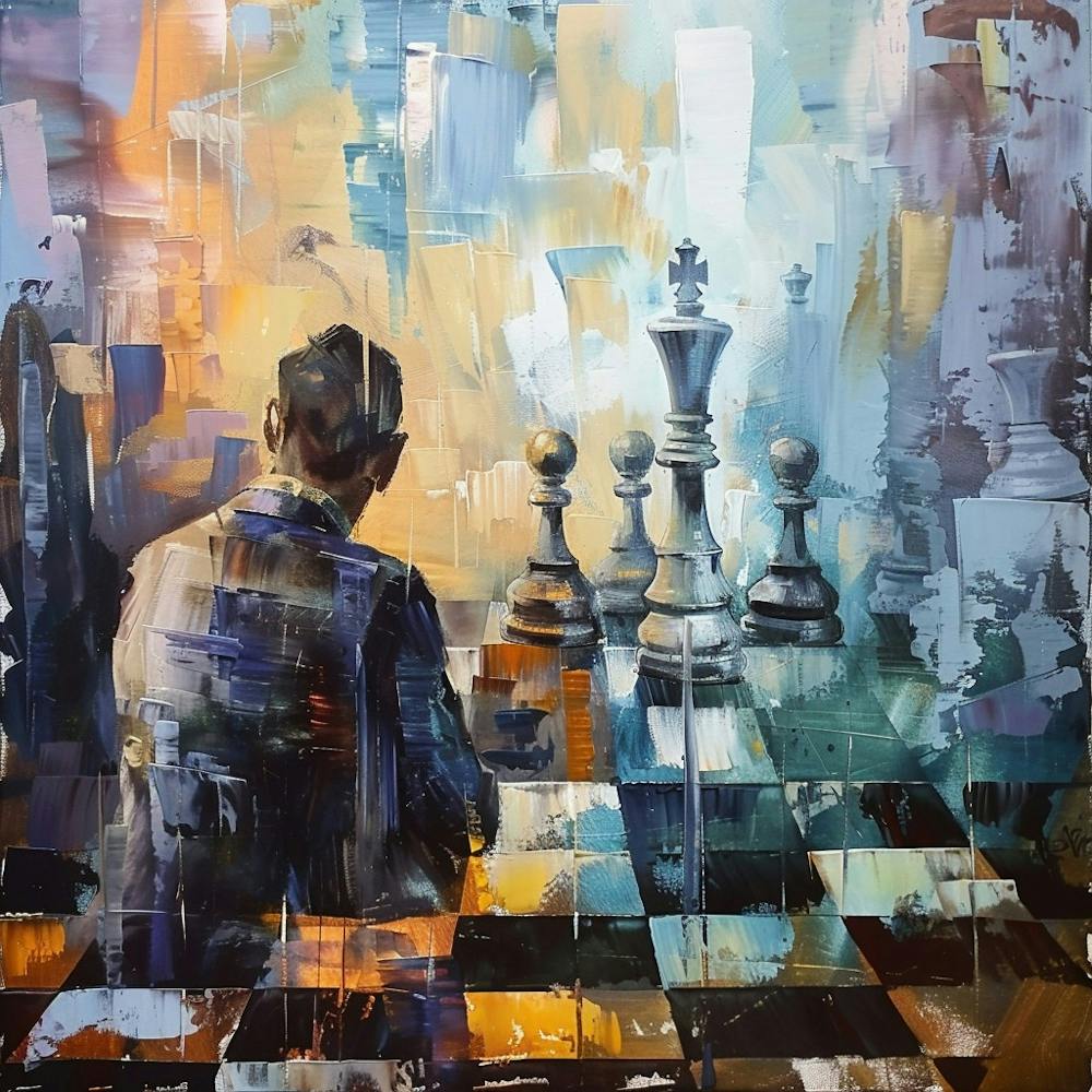 Chess Oil Painting