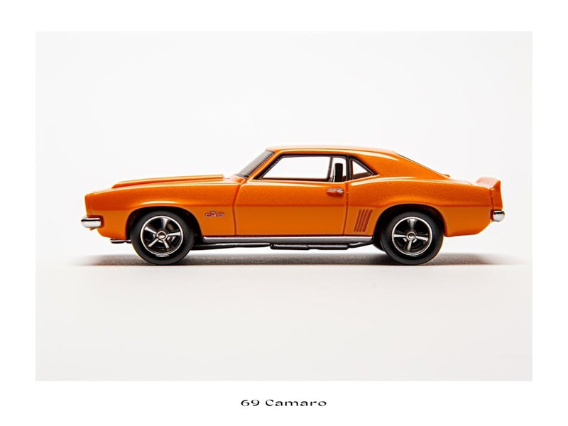 Toy Car 69 Camaro Orange Poster