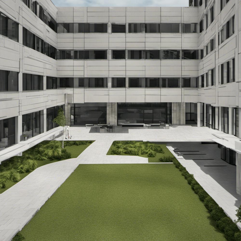 Courtyard Of Office Building