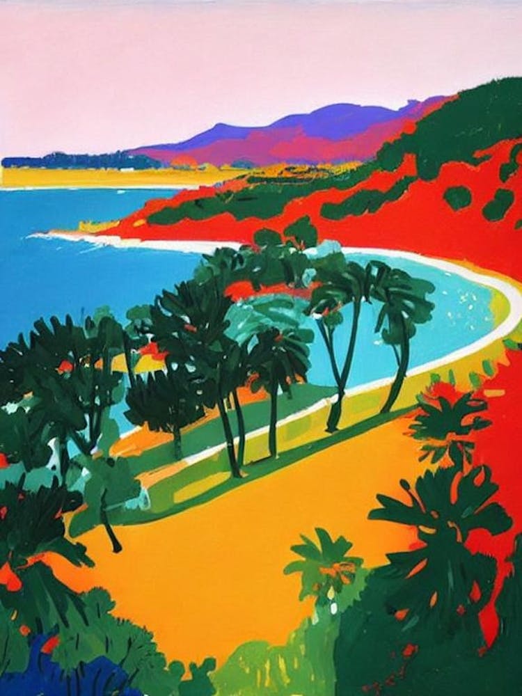 Cala Varques Beach, Mallorca, Spain Hockney Style