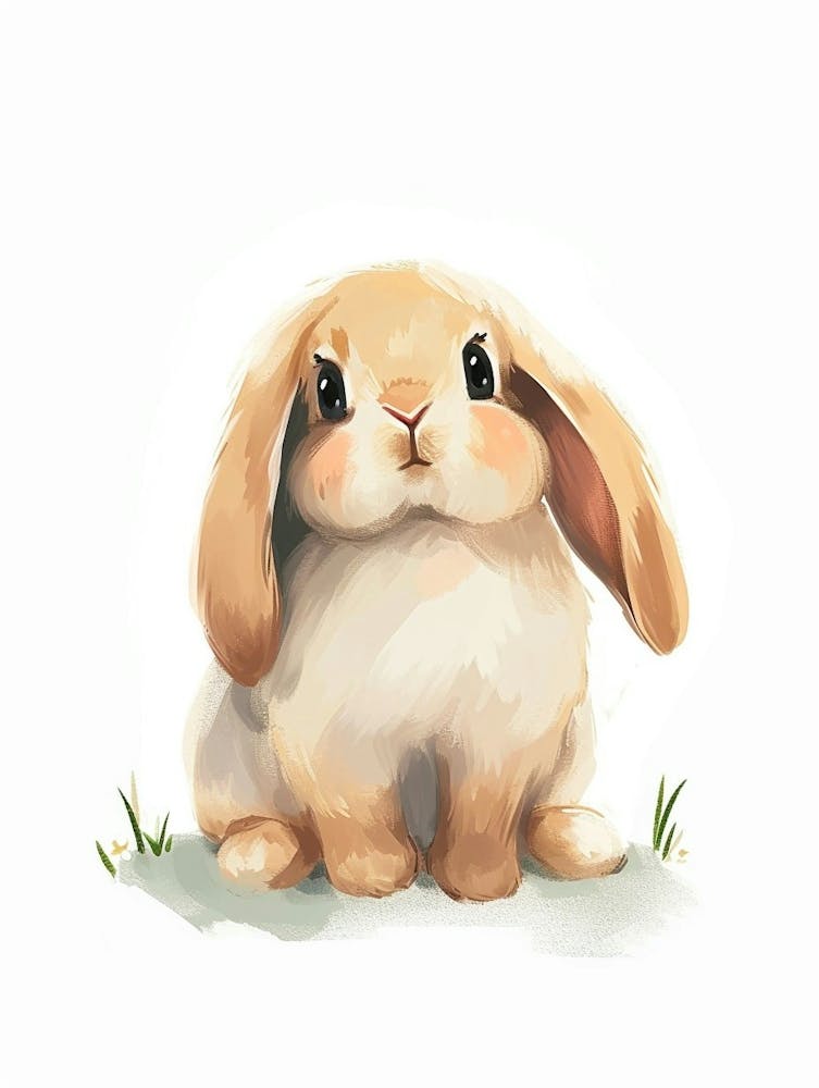 Mini Satin Rabbit Kids Illustration 3