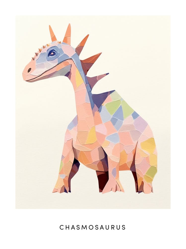 Nursery Dinosaur Art Chasmosaurus 1 Poster