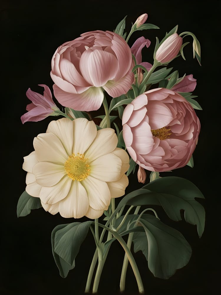 Une Illustration En Gros Plan D'Un Bouquet De Fleurs Hi Jvozyu8yty Hp1akkbrnnq Ertpq Ucslamsbbdj8iytg 1