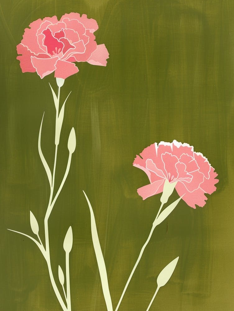 Pink & Green Carnation 4