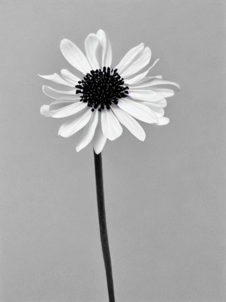 Laurel B&W Pencil 2 Flower