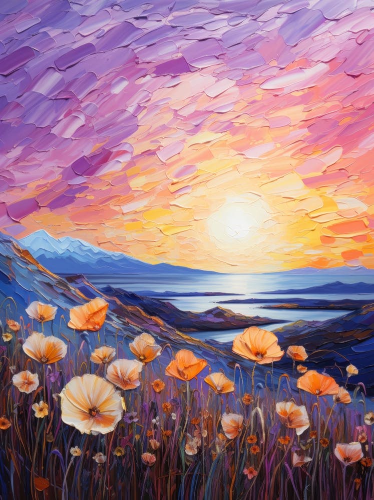 Sunset With Poppies