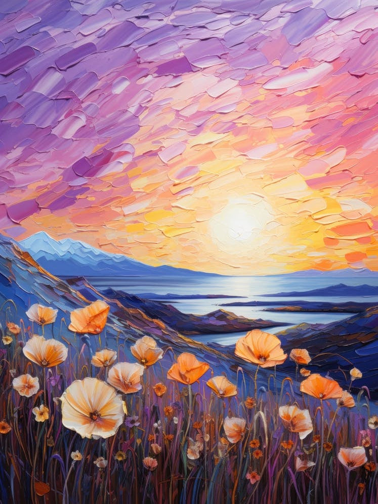 Sunset With Poppies