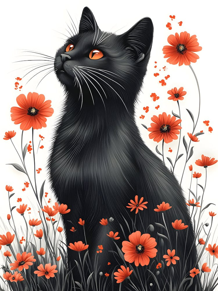 Stunning Cat And Flowers 15